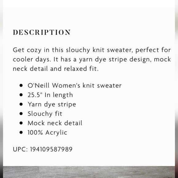 O’Neill Striped Floyd Sweater Orange Blue Green - Picture 3 of 10